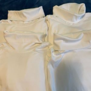 4 2x llbean white turtlenecks